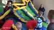 GIANT BOUNCER STUCK IN OUR HOUSE! Little Tikes GIANT SLIDE Inflatable Bouncer Kids Toy Playtime
