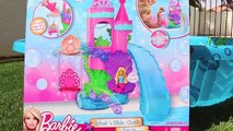 Frozen Elsa Mermaid Barbie and Little Mermaid Ariel Barbie Splash and Slide Bath Toy Review