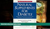 Audiobook  Natural Supplements for Diabetes: Practical and Proven Health Suggestions for Types 1