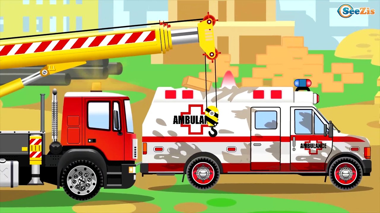 The Ambulance - Emergency Vehicles Cartoon - Vi...
