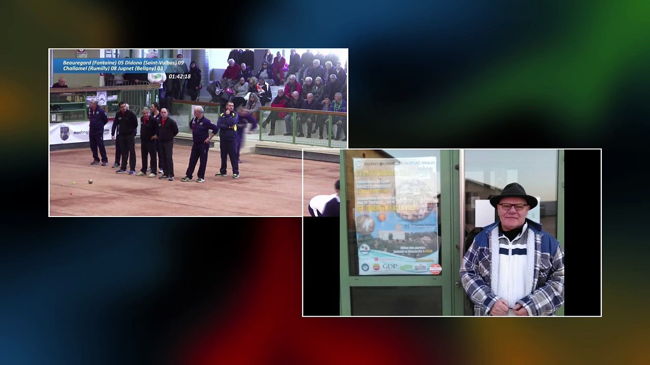 Interview Roger Cuenot, septième étape du Trophée Super 16, Sport Boules, Saint-Quentin Fallavier 2017