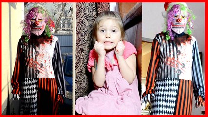 КЛОУН КИЛЛЕР ПРОНИК В НАШУ КВАРТИРУ !! ДЕТИ В УЖАСЕ ! KILLER CLOWN INVADES OUR HOME ! KIDS SCARED !!