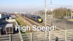 High Speed and c2c trains outside Rainham (Essex) Station