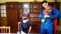 Joker and his evil plan. Superman KISS Catwoman - Funny Superhero Movie in Real Life :)