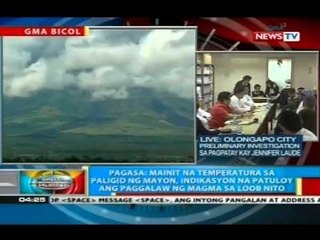 Mainit na temperatura sa paligid ng Mayon, indikasyon na patuloy ang paggalaw ng magma sa loob nito