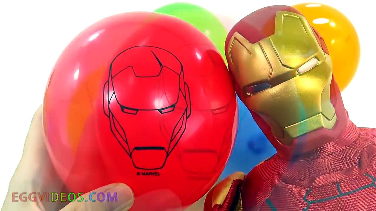 Learn Colors with Hulk & Marvel Avengers Balloons Finger Family Nursery Rhymes EggVideos.com
