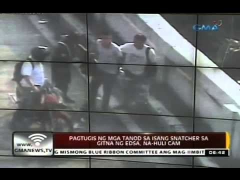 24 Oras: Pagtugis ng mga tanod sa isang snatcher sa gitna ng EDSA, na-huli cam