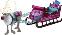 Mattel - Disney Frozen / Kraina Lodu - Anna and Elsas Royal Sled / Sanie i Renifer Sven - TV Toys