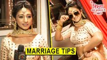 Mohena Singh Gives WEDDING TIPS  EXCLUSIVE INTERVIEW  Yeh Rishta Kya Kehlata Hai