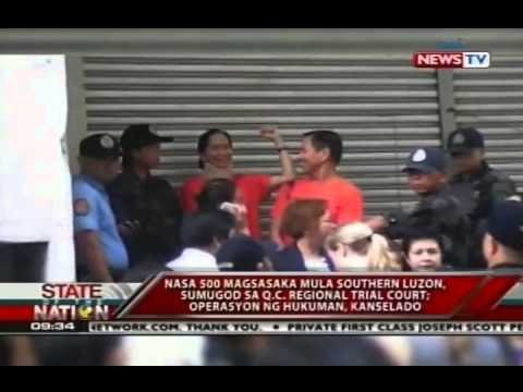 SONA: Operasyon ng QC RTC, nakansela dahil sa pagsugod ng nasa 500 magsasakang raliyista