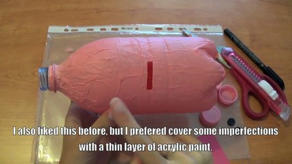 CREARE UN SALVADANAIO CON UNA BOTTIGLIA DI PLASTICA