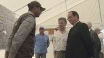 Hollande escenifica apoyo a paz de Colombia con visita a zona de reunión FARC