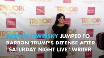 Monica Lewinsky defends Barron Trump, SNL writer on Twitter