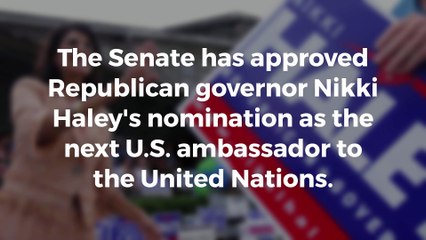 Nikki Haley confirmed as ambassador to United Nations