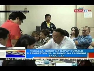 NTG: Piskalya, iginiit na dapat dumalo si Pemberton sa susunod na pagdinig sa Oct. 27