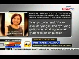 下载视频: NTG: Asawa ni Camarines Norte Gov. Tallado, kusang umalis sa kanyang poder at hindi dinukot