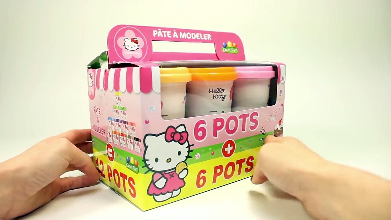 Hello Kitty Play Doh pots playset by kidstvsongs