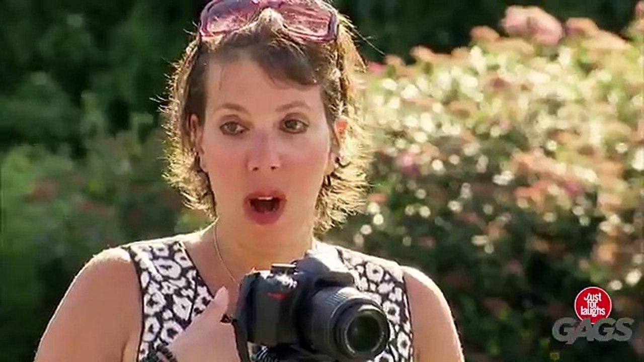Crazy Bride Pushes Homeless Man Into Water Prank - Just For Laughs Gags