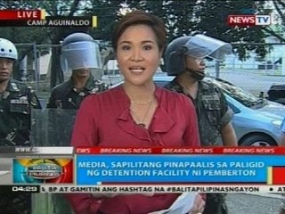 Media, sapilitang pinapaalis sa paligid ng detention facility ni Pemberton