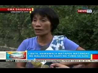 2 bata, nawawala matapos matangay ng malakas na agos ng tubig sa ilog