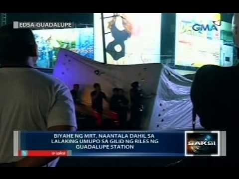 Saksi: Biyahe ng MRT, naantala dahil sa lalaking umupo sa gilid ng riles ng Guadalupe Station