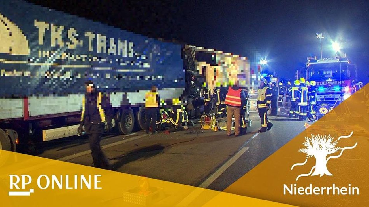 A40 bei Wachtendonk – Lkw rammt parkenden Lastwagen – Fahrer stirbt