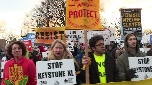 Indígenas, jóvenes y ambientalistas protestan contra Trump