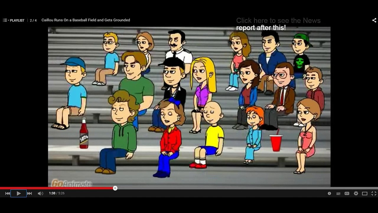 Activistvictor Reacts to Caillou Runs On a Baseball Field and Gets Grounded