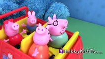 BIG Muddy Peppa JUMPING Talking Plushy! Cookie Monster Wants Kinder Surprise Eggs by HobbyKidsTV