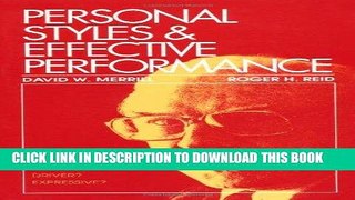 Ebook Personal Styles   Effective Performance Free Read