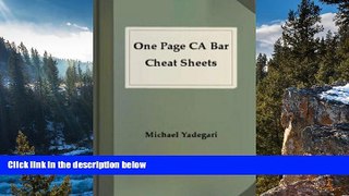 Deals in Books  One Page CA Bar Cheat Sheets - COMMUNITY PROPERTY  Premium Ebooks Online Ebooks