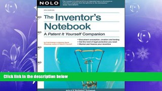 Big Deals  Inventor s Notebook: A Patent It Yourself Companion  Full Ebooks Most Wanted