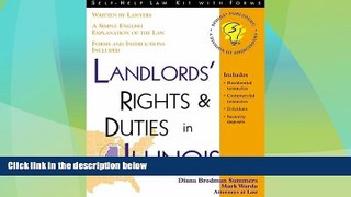 Big Deals  Landlords Rights and Duties in Illinois (Self-Help Law Kit with Forms)  Best Seller