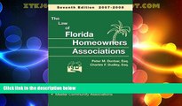 Big Deals  Law of Florida Homeowners Associations 7th ed.  Best Seller Books Best Seller
