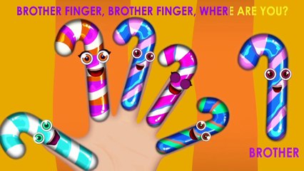 Candy Cane Finger Family / Nursery Rhymes Lyrics