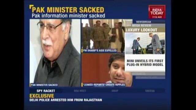 PM Nawaz Removed Pervaiz Rasheed on leaking Reports On Pak Army-Govt Rift-Indian Media reporting