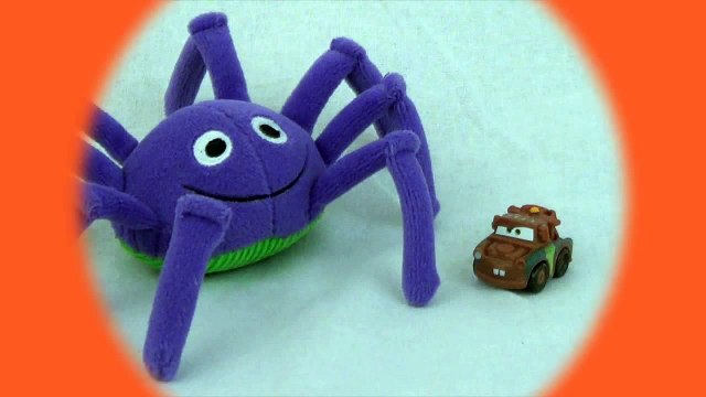 Disney Cars Pranks Mater and Lightning McQueen Spider Prank Sally Disney Car Toys Micro Drifters
