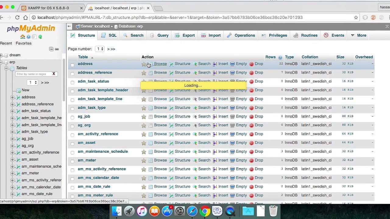 mysql export database