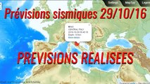 Prévision du séisme en Italie réalisée