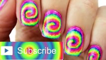 DIY Rainbow Swirl Nails
