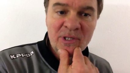 Hervé Loubat, entraîneur de  Limoges après la victoire à Bayonne en CFA2