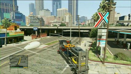GTA V historia parte 9, Transportando el trailer con los coches robados