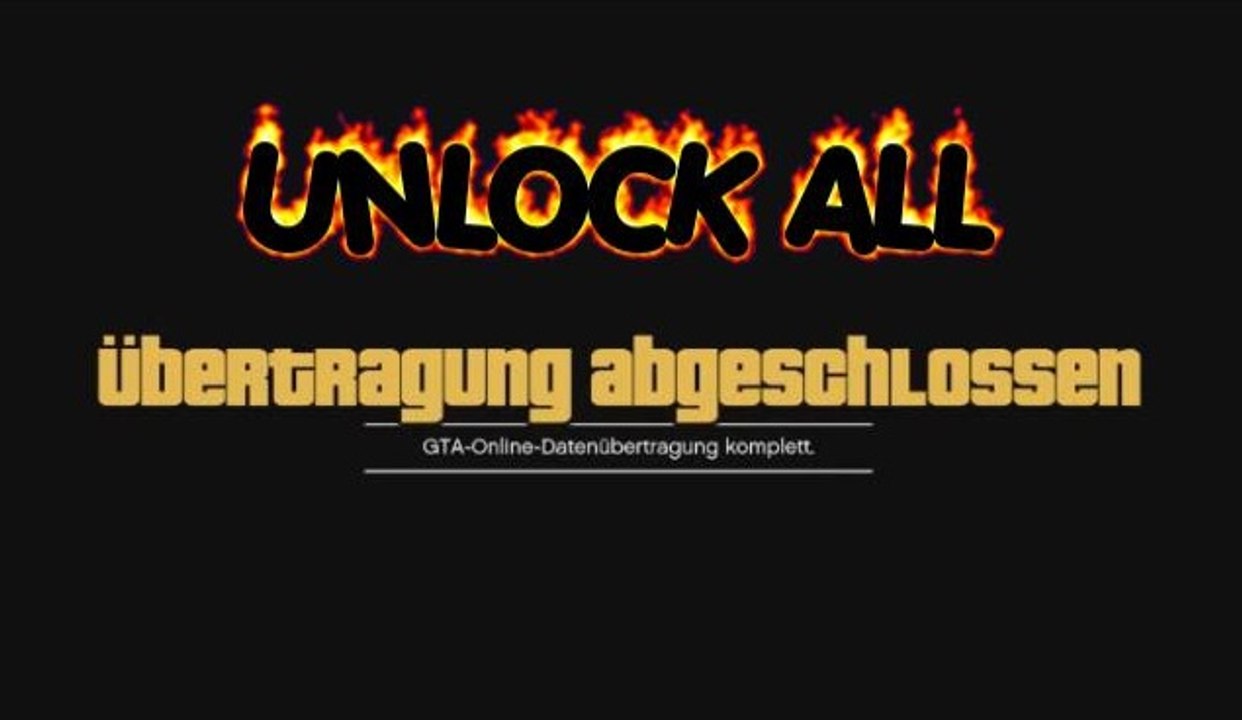 GTA 5 UNLOCK ALL Show Mod Account vom Micky Blue´s Safe Safer Modder Team