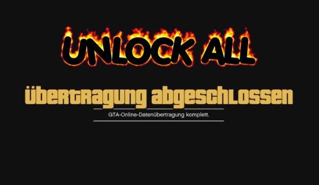 GTA 5 UNLOCK ALL Show Mod Account vom Micky Blue´s Safe Safer Modder Team