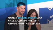 Michael Phelps and Nicole Johnson share first pictures of their secret wedding