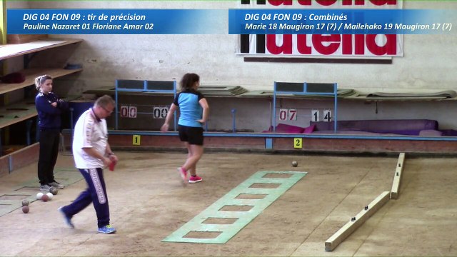 Second tour, second tir de précision, Club Elite féminin, J2, Digoin contre Fontaine, Sport Boules, saison 2016-2017