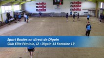 Quatrième tour, Club Elite féminin, J2, Digoin contre Fontaine, Sport Boules, saison 2016-2017