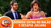 Rodrigo do Jacaré Banguela entra no balão e desafia Juliana do The Noite!