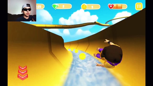 FAMILY FUN GAME Roller Coaster Water Slide SPLASH PAD for kids FunAtHomeTV