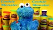 Cookie Monster Count n' Crunch Eats Cookies and Play Doh Cookies